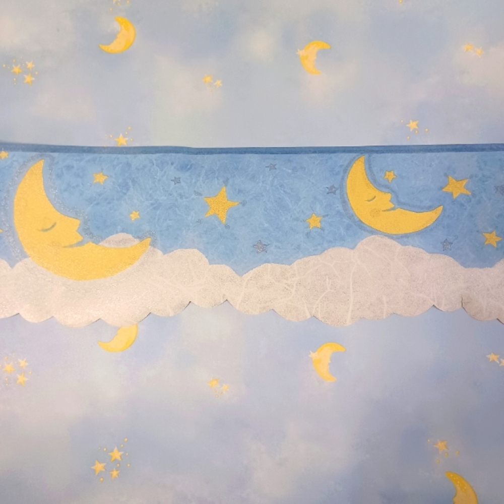 Wallpaper Border Star & Moon Glitter